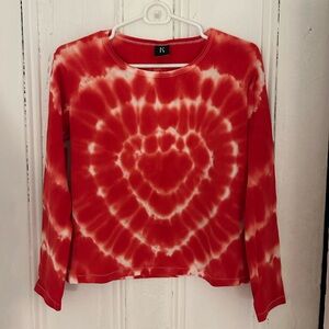 Realisation Par Red Tie-Dye Long Sleeve Tee